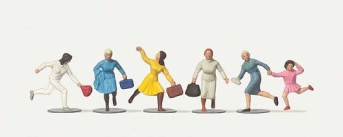 Hurrying Female Passengers -- pkg(6), HO, Merten 210971