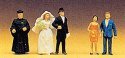 Wedding Participants -- Protestants pkg(5), HO, Preiser Kg 14057