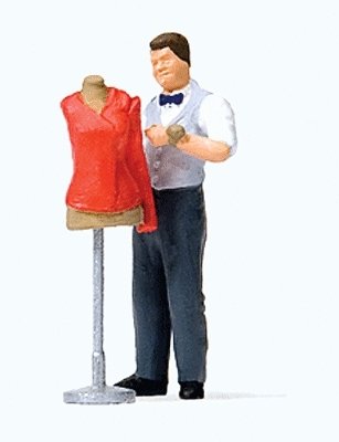 Individual Figure -- Tailor w/Dress Form, HO, Preiser Kg 28171