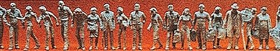 Unpainted Figure Set -- Passengers & Passers-By pkg(120), HO, Preiser Kg 16337