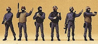 German Police -- SWAT Team (GSG9), HO, Preiser Kg 10446