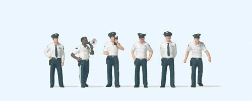 Working People -- North American-Style City Policemen pkg(6), HO, Preiser Kg 10797