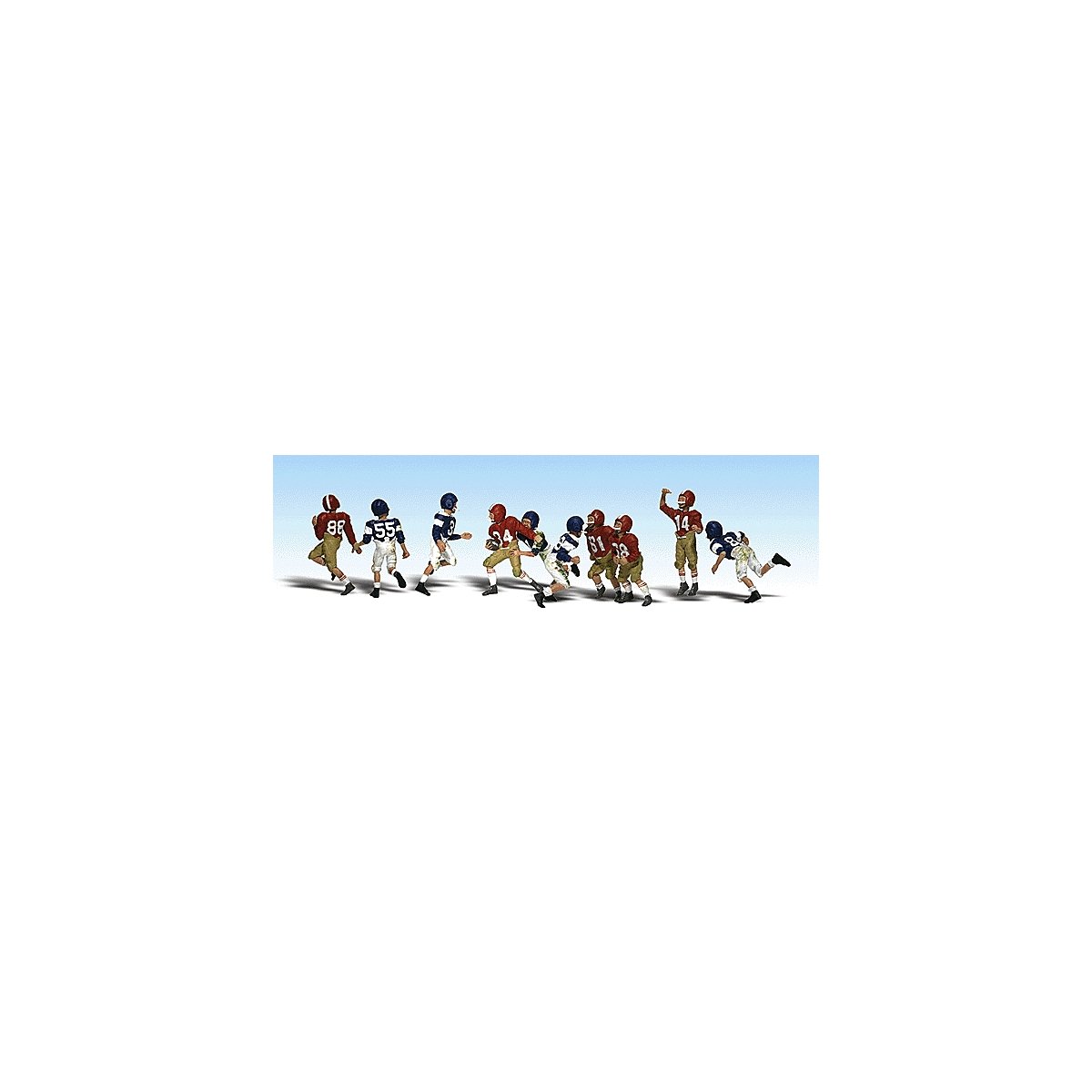 Scenic Accents(R) -- Youth Football Players Playing 5-On-5 pkg(10), HO, Woodland Scenics 1895