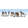 Scenic Accents(R) -- Youth Football Players Playing 5-On-5 pkg(10), HO, Woodland Scenics 1895