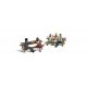 Outdoor Dining - Scenic Accents(R) -- 2 Groups of People on Picnic Tables, N, Woodland Scenics 2214