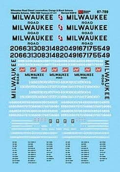 Milwaukee Road - MILW -- Diesels (Orange & Black Scheme) 1960-1983, HO, Microscale Industries Inc 87789