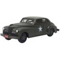 1942 Packard Clipper Custom Touring Sedan - Assembled -- United States Army (green, white), HO, Oxford Diecast 87PC42002