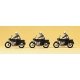 Military - Modern German Army (BW) - Figures -- Military Police on Motorcycles pkg(3), HO, Preiser Kg 16833
