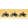 Military - Modern German Army (BW) - Figures -- Military Police on Motorcycles pkg(3), HO, Preiser Kg 16833