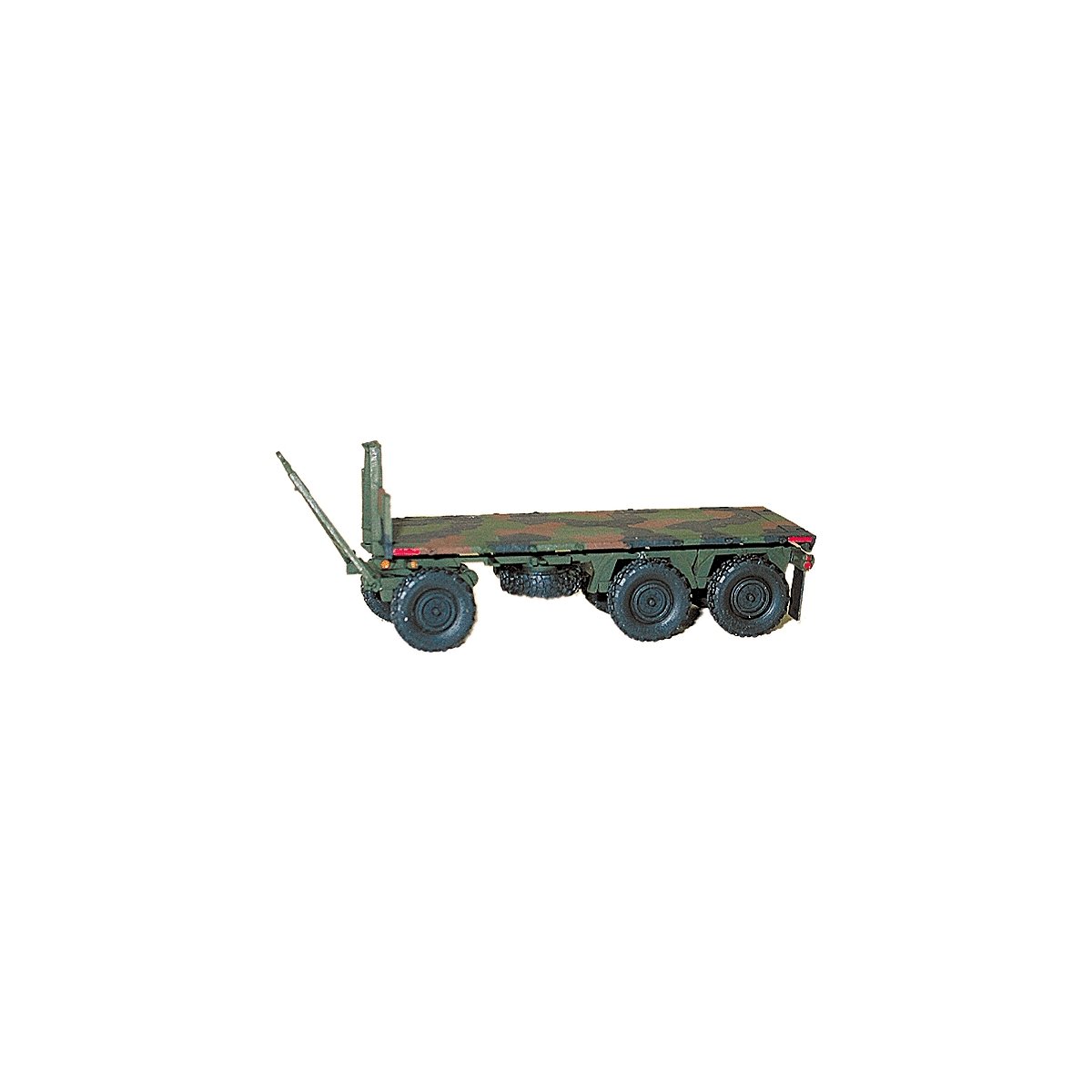 Military - Modern US Army - Heavy Trailer -- M1076 3-Axle Wagon-Type Flatbed (Use w/M1074 Tra, HO, Trident Miniatures 81011
