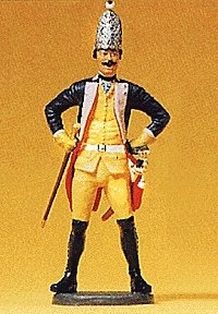 Prussian Army Circa 1756, 7th Infantry 1/24 Scale -- Noncommissioned Officer of Grenadiers, 1/24, Preiser Kg 54120