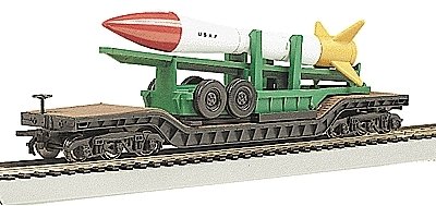 Silver Series(R) Depressed-Center Flatcar - Ready to Run -- United States Air Force (Missile , N, Bachmann Industries 71391