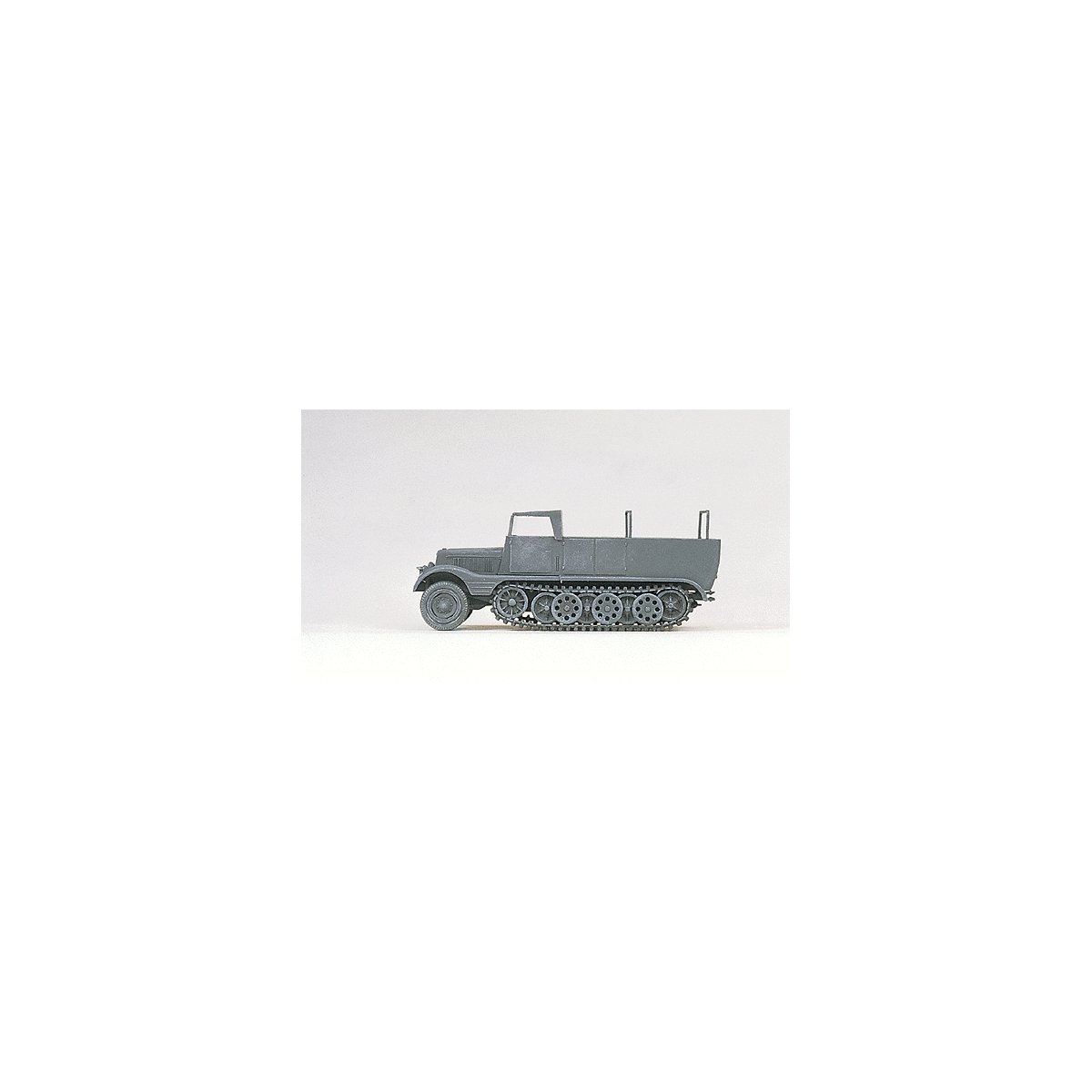 Former German Army WWII SdKfz 11 Series Medium Half-Track (Plastic Kit) -- Open Version - Gray, HO, Preiser Kg 16561