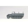Former German Army WWII SdKfz 11 Series Medium Half-Track (Plastic Kit) -- Open Version - Gray, HO, Preiser Kg 16561