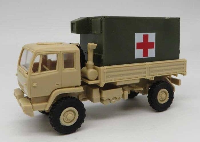 M1078 Light Medium Tactical Vehicle - Resin Kit -- Desert Tan - Medical Corps, HO, Trident Miniatures 90405