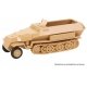 Sdkfz 251 Series Half-Track - German Army - Kit -- 3 Model C Armored Personnel Carrrier - Com, HO, Trident Miniatures 90396