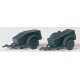 Military - Former German Army WWII - Trailers (Plastic Kit) -- SdAnh 51 w/Muntions & Tools pkg(2), HO, Preiser Kg 16574