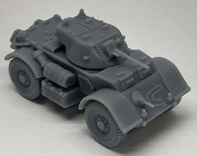 T17E1 Staghound Armored Vehicle -- Unpainted 3-D Print, HO, Phoenix Precision Models 31075