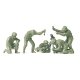 Military - Former German Army WWII - Unpainted Figures -- Fighting Mortar Crew, HO, Preiser Kg 16541