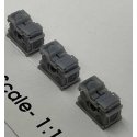 Jeeps Stacked for Transport -- Unpainted 3-D Print pkg(3), N, Phoenix Precision Models 30633