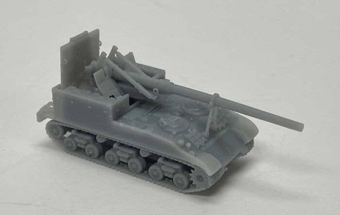 M-40 155 mm Howitzer (Gun Motor Carriage) -- Unpainted 3D Print, N, Phoenix Precision Models 30105