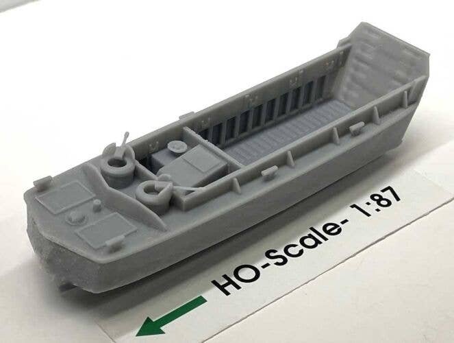 LCVP Higgins Boat -- Unpainted 3-D Print, HO, Phoenix Precision Models 31115