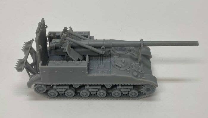 M-40 155 mm Howitzer (Gun Motor Carriage) -- Unpainted 3D Print, HO, Phoenix Precision Models 31105