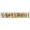 Military - Former German Army WWII - Unpainted Figure Set -- 2 Guards Escorting 17 Russian Prisoners, HO, Preiser Kg 16577