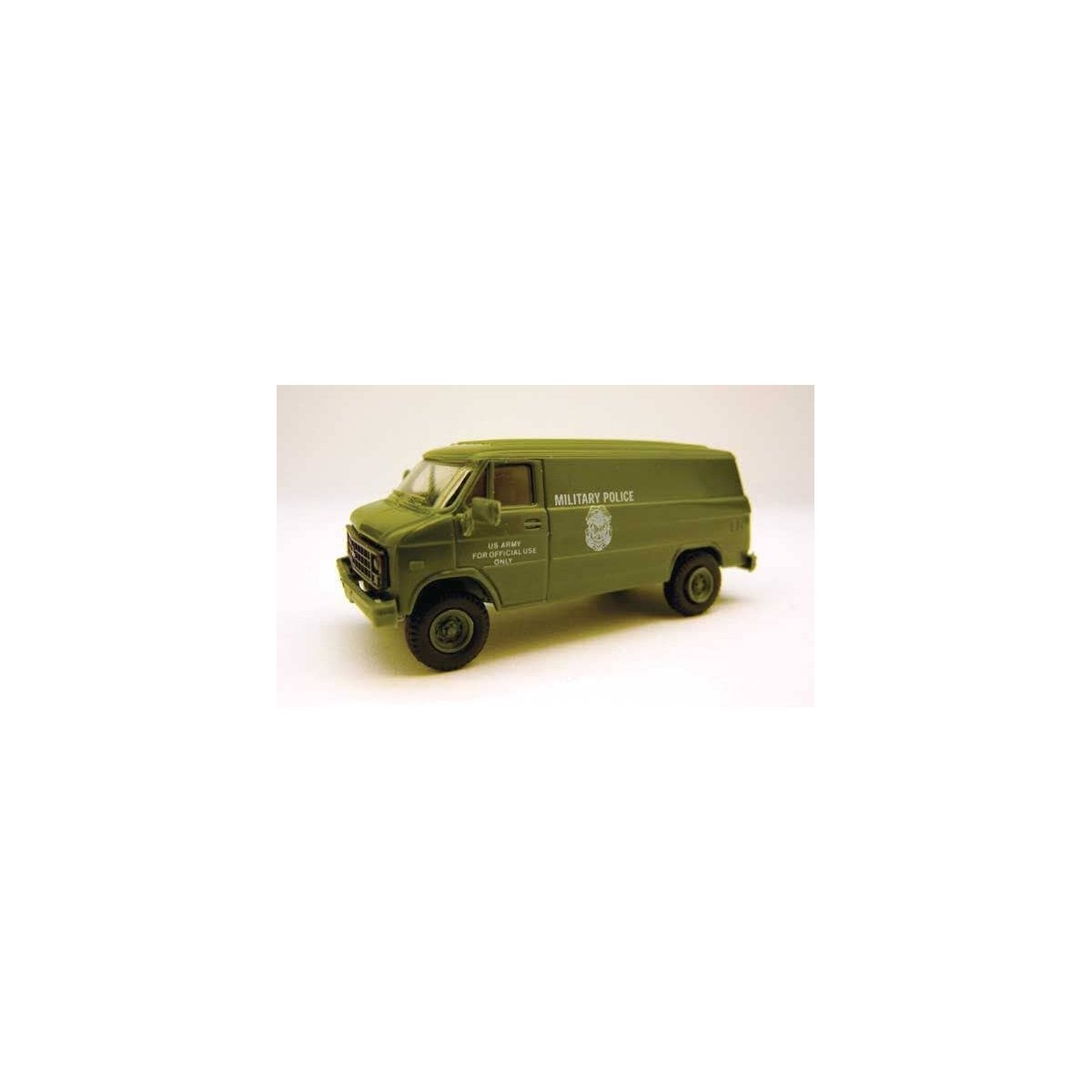 Chevy Van - Emergency - Police Vehicles -- United States Military (green, White Markings), HO, Trident Miniatures 90356