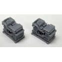 Jeeps Stacked for Transport -- Unpainted 3-D Print pkg(2), HO, Phoenix Precision Models 31633