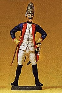 Prussian Army Circa 1756, 38th Infantry 1/24 Scale -- Noncommissioned Officer of Fusiliers, 1/24, Preiser Kg 54124