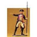 Prussian Army Circa 1756, 7th Infantry 1/24 Scale -- Officer of Musketeers w/Spontoon, 1/24, Preiser Kg 54133