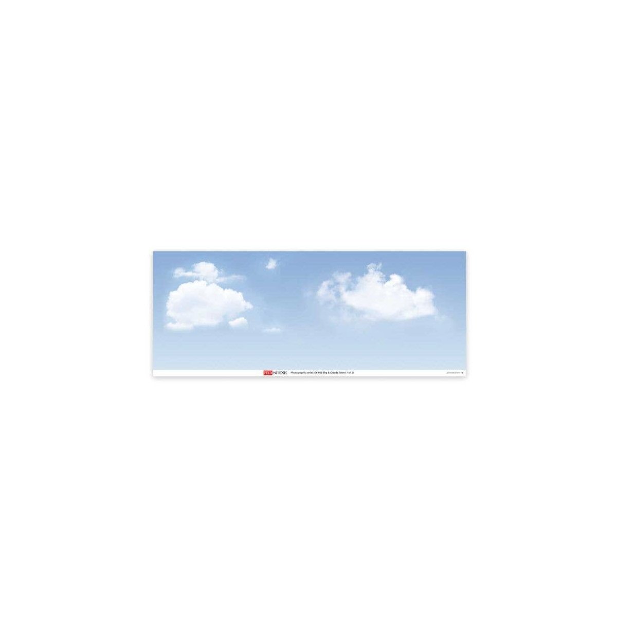 Backscene Photographic Background 95 x 13′ 240 x 33.3cm -- Sky and Clouds, All Scales, Peco SKP03