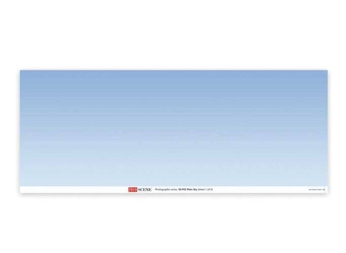 Backscene Photographic Background 95 x 13′ 240 x 33.3cm -- Plain Sky, All Scales, Peco SKP02