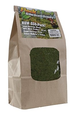 Flock & Turf Ground Cover ECO Pack Bag -- Scrub Grass Blend 48oz 1.4l, All Scales, Scenic Express 882E