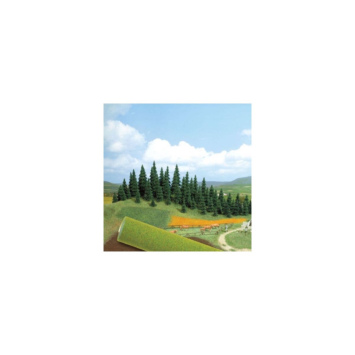 Grass Mat -- Spring Green 39-3/8 x 98-7/16′ 100 x 250cm, All Scales, Busch Gmbh & Co Kg 7281