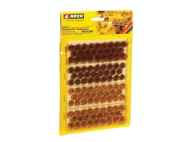 Grass Tufts -- Wildflowers 52 1/4` 6mm and 52 3/8` 9mm Fiber Tufts, All Scales, Noch Gmbh & Co 7012