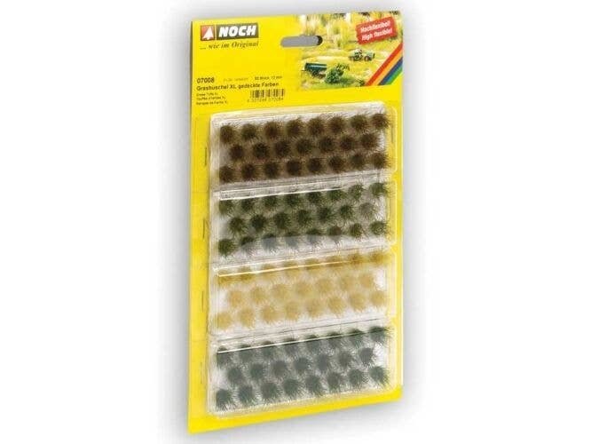 Grass Tufts -- Muted Colors 1/4′ 6mm Fibers pkg(104), All Scales, Noch Gmbh & Co 7009
