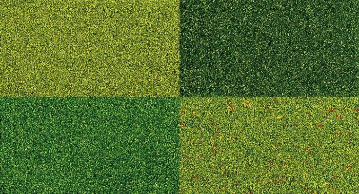 Scatter Material Ground Cover Set -- 1 Each: Dark Green, Spring Green, Summer Green & , All Scales, Busch Gmbh & Co Kg 7050