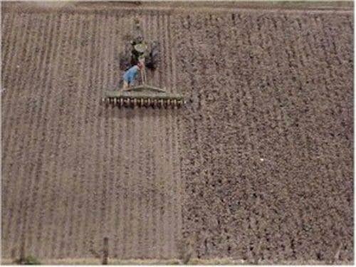 Plowed Field -- White with Gray/Black Highlights 8-1/2 x 5-1/2′ 21.6 x 14cm, HO, Pre-Size Model Specialities 701