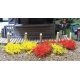 Grass Tufts - SceneScapes(R) -- Yellow, Red 1/4′ .6cm Tall Fibers pkg(100), All Scales, Bachmann Industries 31034
