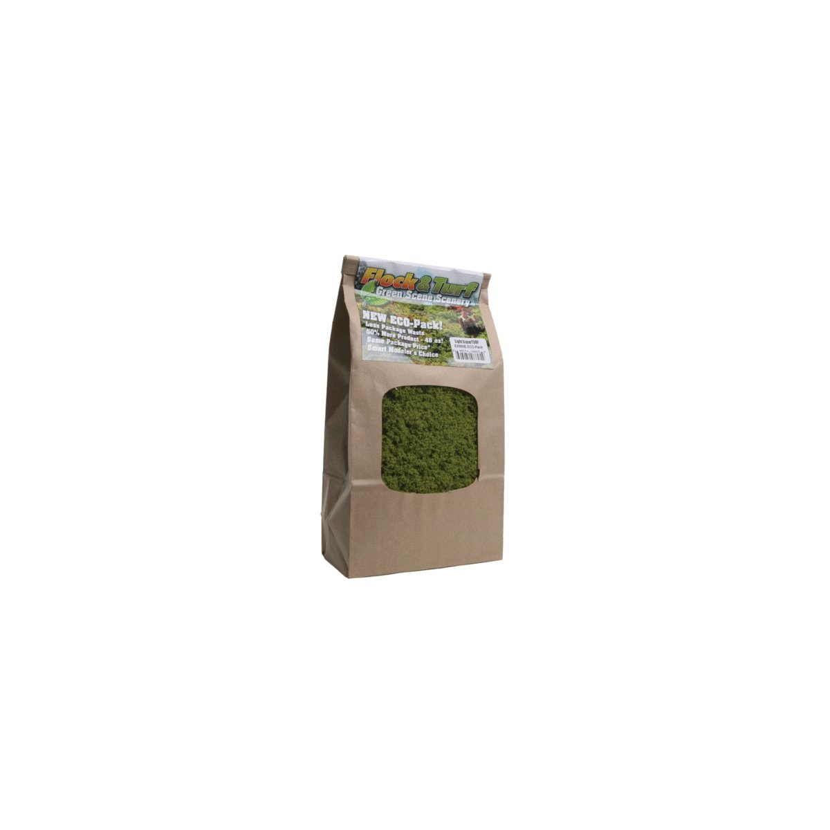 Super Turf Ground Cover ECO Pack Bag - 48oz 1.4L -- Light Green, All Scales, Scenic Express 860E