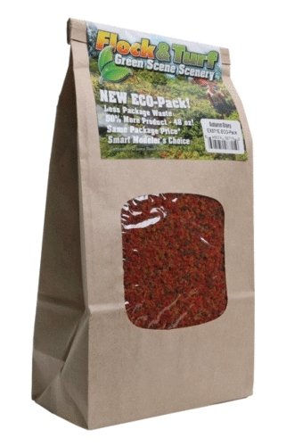 Flock & Turf Ground Cover ECO Pack Bag - 48oz 1.4L -- Autumn Glory Blend, All Scales, Scenic Express 871E