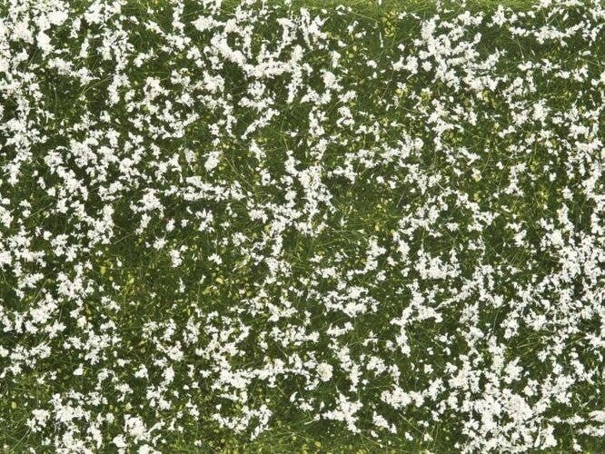 Ground Cover Foliage Pad -- Meadow White 4-3/4 x 7-1/16′ 12 x 18cm, All Scales, Noch Gmbh & Co 7256