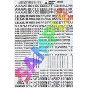 Alphabet & Numbers - Stencil Railroad Gothic -- Black, HO, Microscale Industries Inc 90252