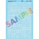 Alphabet & Number Decal Set -- Gothic Block (white) 10`, 14`, 18`, 20`, HO, Microscale Industries Inc 90301