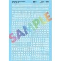 Alphabet & Number Decal Set -- Gothic Block (white) 10`, 14`, 18`, 20`, HO, Microscale Industries Inc 90301