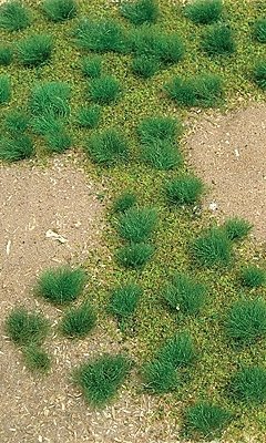 Grassland Mat (Earth Base w/Grassy Tufts) - 5 x 7′ 12.7 x 17.8cm Sheet -- Green, All Scales, JTT Miniature Tree 95601