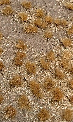 Grassland Mat (Earth Base w/Grassy Tufts) - 5 x 7′ 12.7 x 17.8cm Sheet -- Golden, All Scales, JTT Miniature Tree 95603