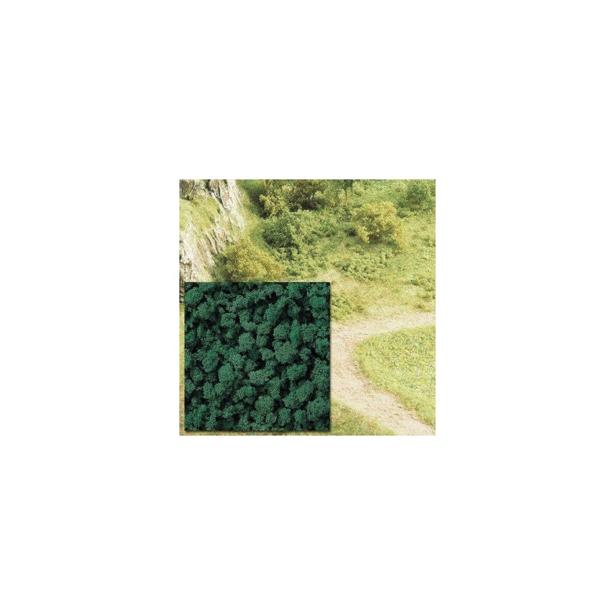Foam Flock Ground Cover -- Dark Green 16-15/16oz 500ml, All Scales, Busch Gmbh & Co Kg 7363